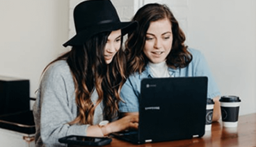 two friends joining an eFamily discussion